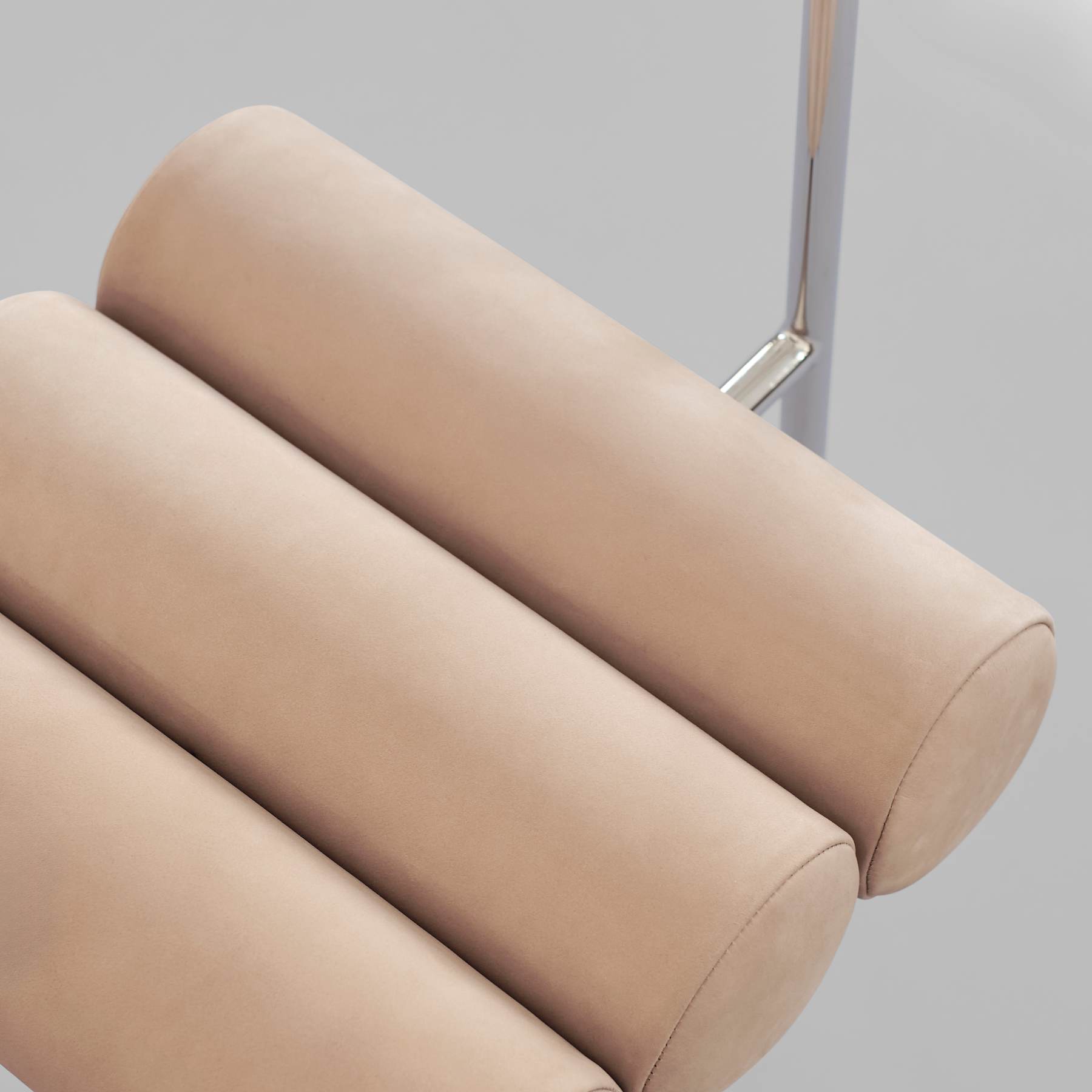 Καρέκλα Τραπεζαρίας Hiro - Ανοξείδωτο Ατσάλι Δέρμα Nubuck H76 x W55 x L42 cm 101 COPENHAGEN