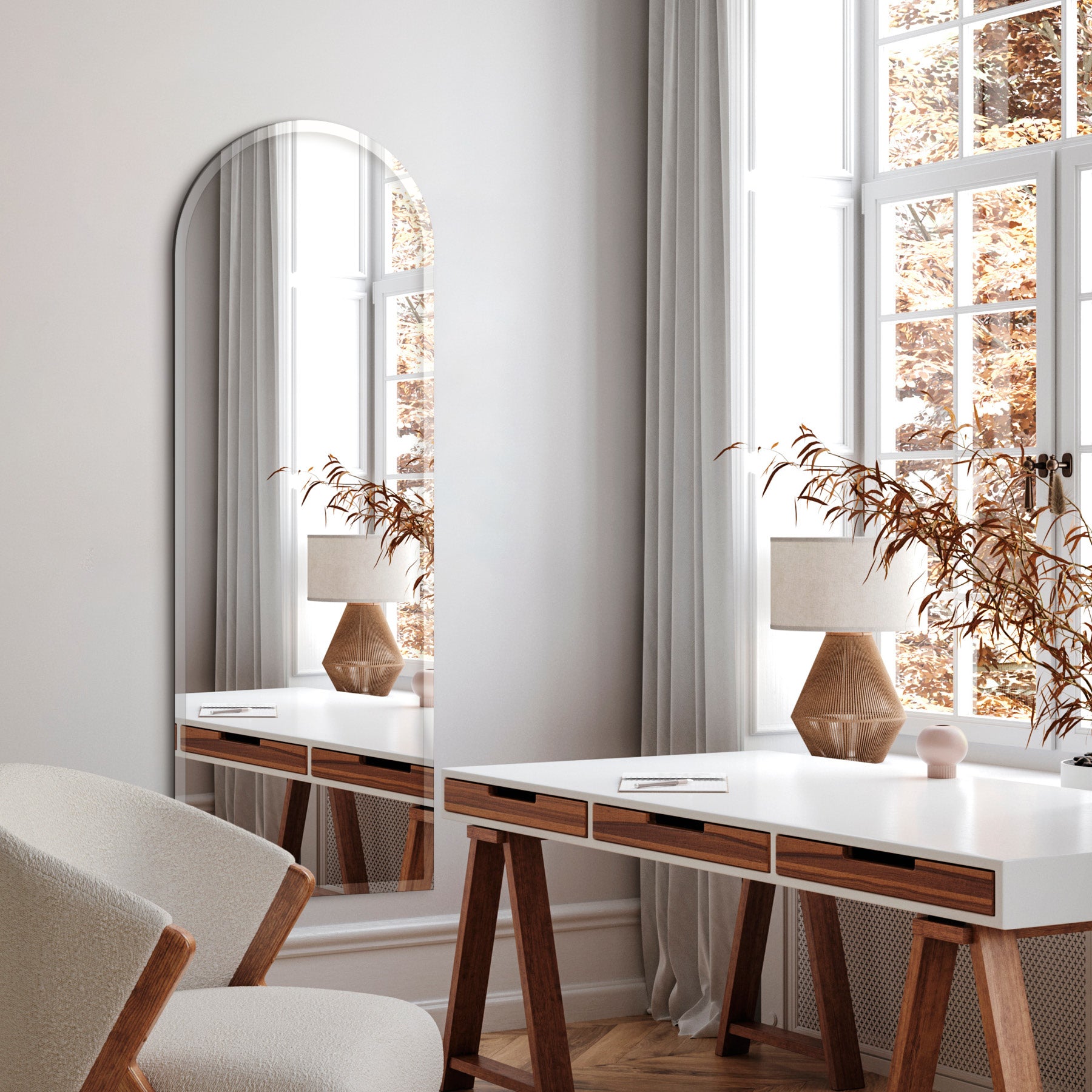 Καθρέφτης Τοίχου Arch - Διάφανος W55 x H155 cm INCADO 