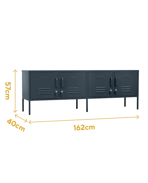 Μεταλλικό Ντουλάπι Locker The Standard Slate Γκρι Χάλυβας H57cm x W162cm x D40cm Mustard