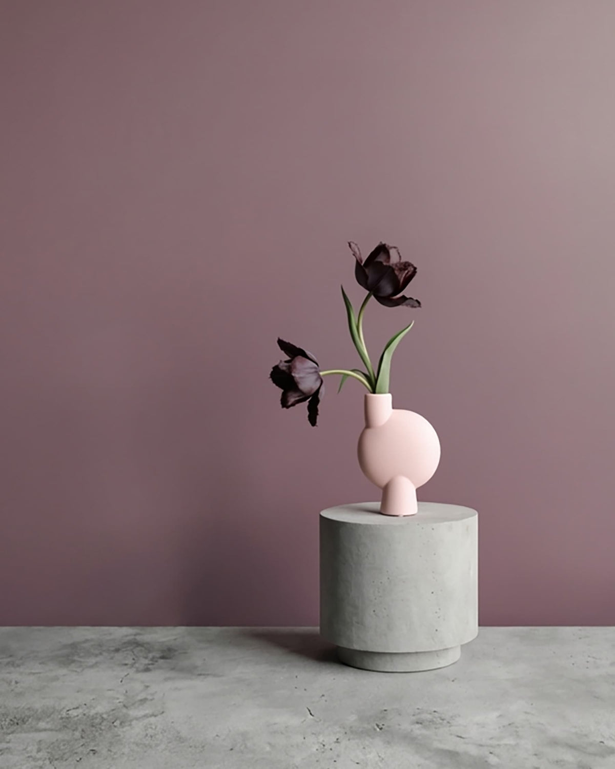 Βάζο Sphere Bubl Medio - Κεραμικό Ανοιχτό Ροζ H26 x W8 x L18 cm 101 COPENHAGEN