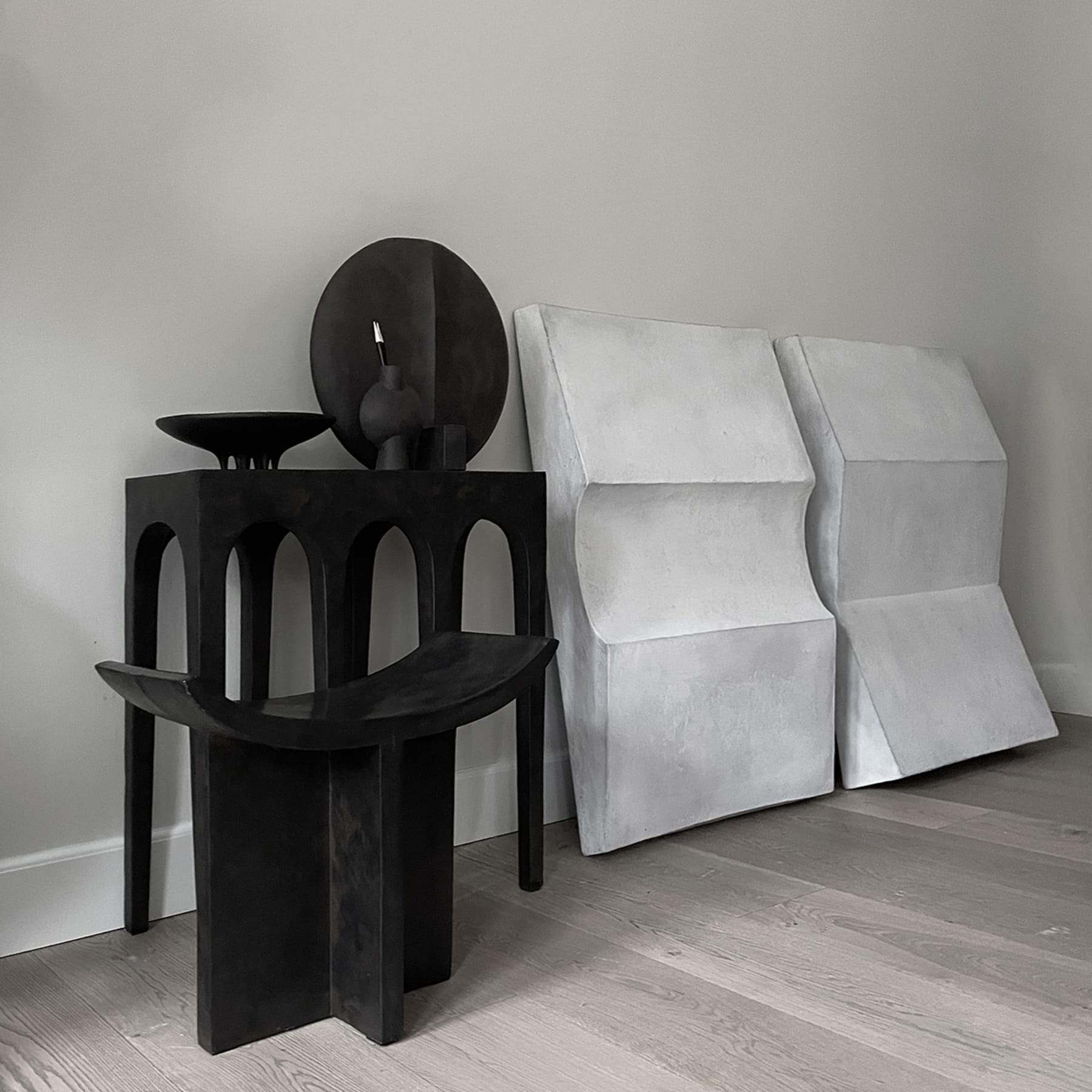 101 COPENHAGEN Γλυπτό Διακοσμητικό Γλυπτό Τοίχου sculpt Big Λευκό Σκυρόδεμα H120 cm x W15 cm x L80 cm 101 COPENHAGEN
