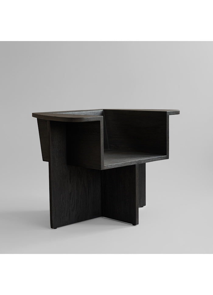 101 COPENHAGEN Καρέκλα Καρέκλα Brutus Lounge Chair Coffee Black Δρυς L92xW63xH65 CM 101 COPENHAGEN