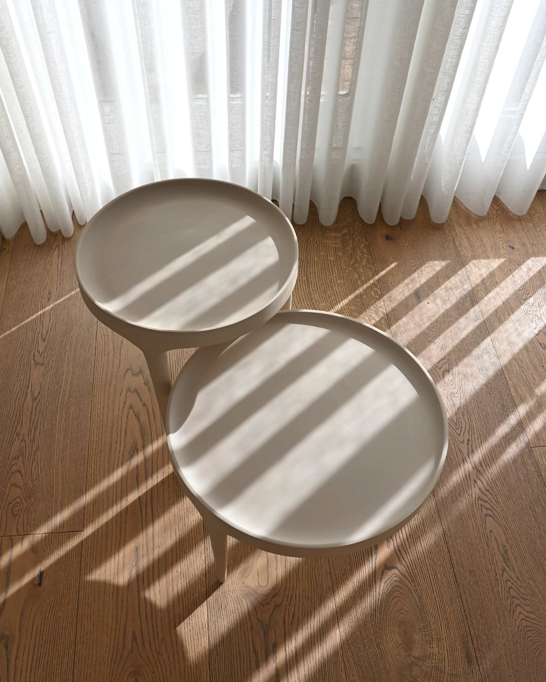 Τραπέζι Phantom Tall - Μεταλλικό Υπόλευκο Birch H50 x W40 x L40 cm 101 COPENHAGEN 