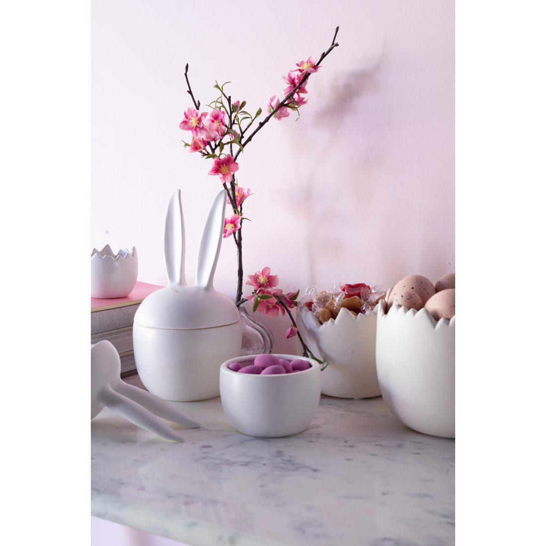 Hintsdeco bowl decorative Easter bowl with elaria rabbit porcelain 9x18 cm hintsdeco collection