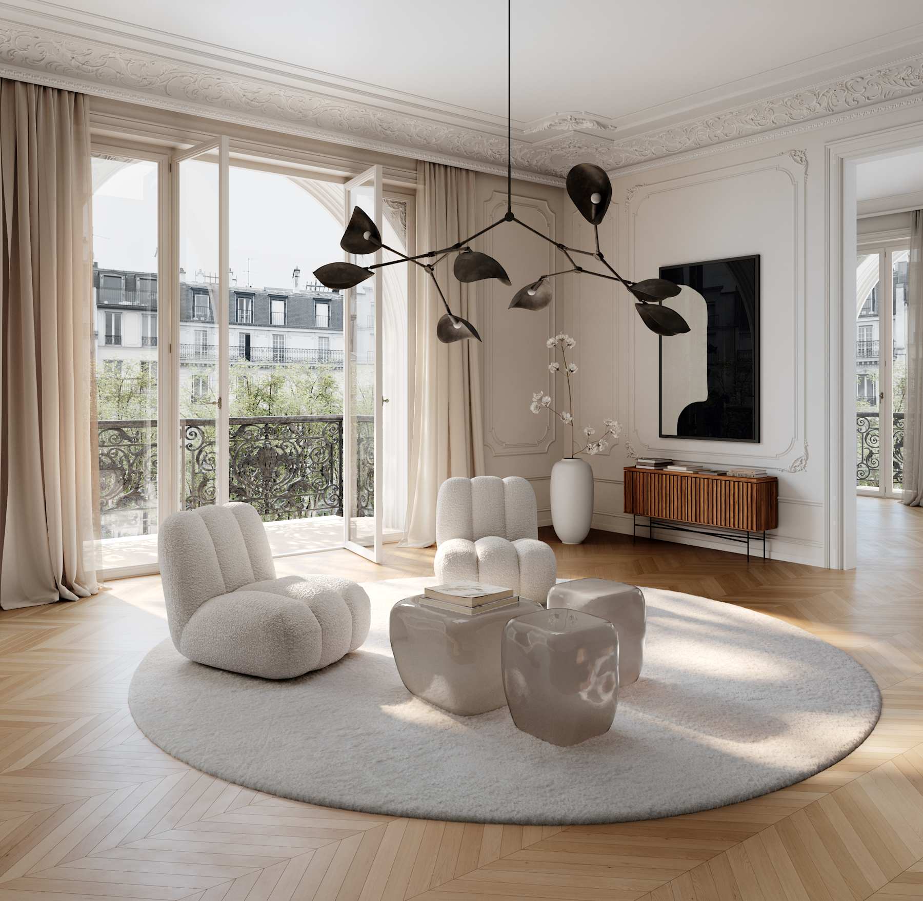 Γυάλινο Τραπεζάκι Καφέ Ishi Medio - Smoked Desert H40 x W52 x L52 cm 101 COPENHAGEN