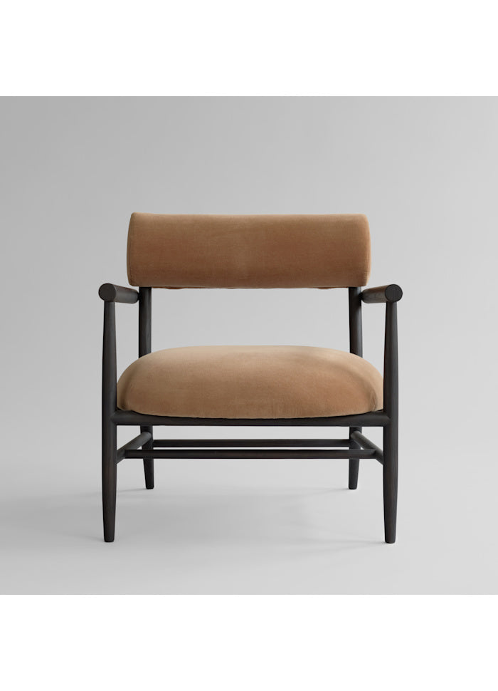 me Σκουρο Καφε - Μαύρο Ξύλο Oak - Velvet Μπεζ Desert  H73,5 x W69 x L71 cm 101 COPENHAGEN