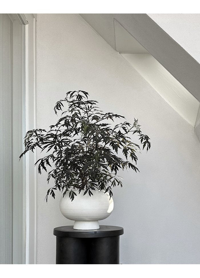 101 COPENHAGEN Βάζο Kabin Fat Κεραμικό Διακοσμητικό Βάζο Bone Άσπρο Η23,5x35x35cm 101 COPENHAGEN
