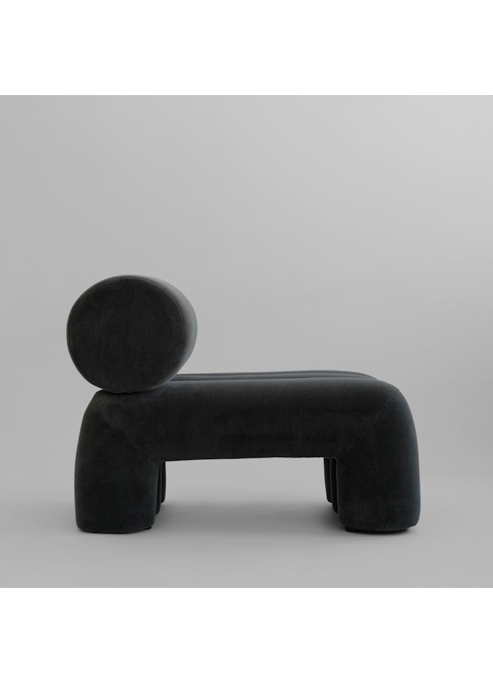 Καρέκλα Σαλονιού Foku - Peat Velvet Γκρι H70 x W65 x L92 cm 101 COPENHAGEN