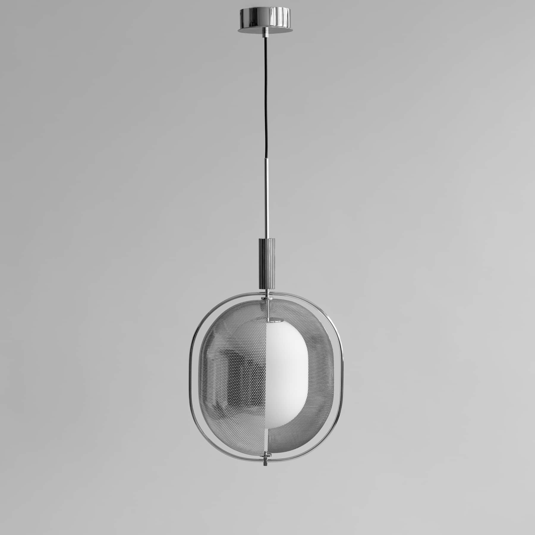 Φωτιστικό Οροφής Pearl - Αλουμίνιο Οπαλίνα Chrome Η54,5 x W30 x L30 cm 101 COPENHAGEN