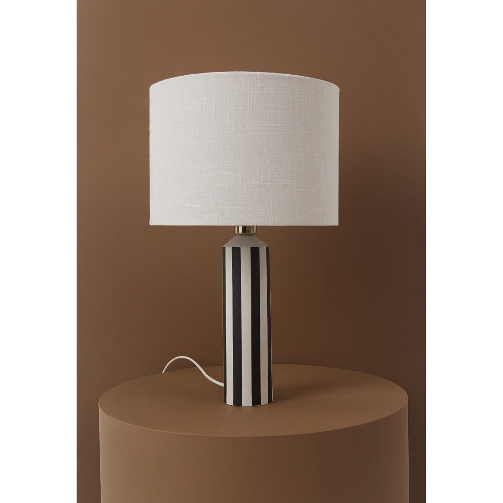 OYOY Επιτραπέζιο φωτιστικό Toppu Lamp Κεραμικό Επιτραπέζιο Φωτιστικό Λευκό/Ανθρακί, Η57 Ø34cm, E27 OYOY