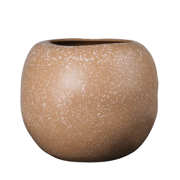 Broste Copenhagen Βάζο APPLE' Κεραμικό Βάζο-Κασπώ Stoneware Καφέ Liquer H34,5 Ø41 cm Broste Copenhagen