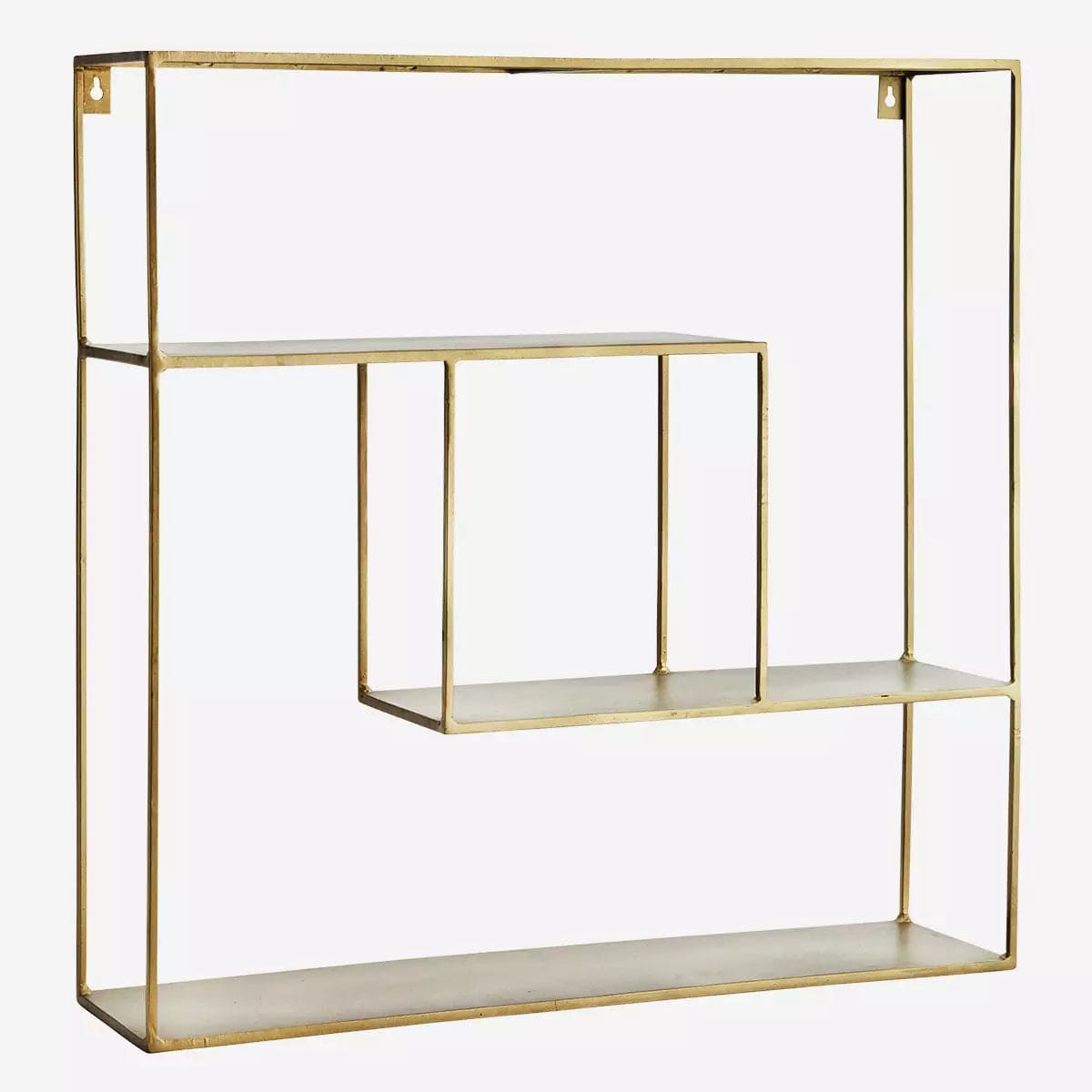 MADAM STOLTZ Ραφιέρα Μεταλλική Τετράγωνη Ραφιέρα Brass 61x15x61 cm MADAM STOLTZ
