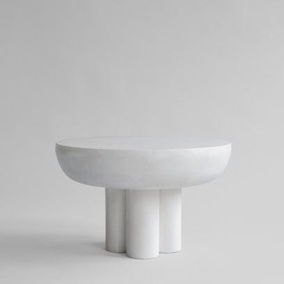 101 COPENHAGEN Coffee Table Tραπέζι Crown Table T Low Λευκό, Fiber Concrete 41x65x65cm 101 COPENHAGEN