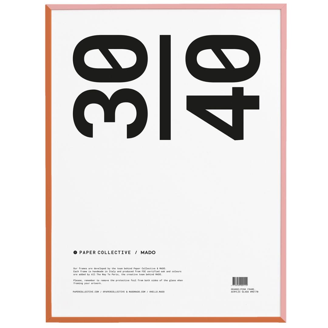 PAPER COLLECTIVE Κορνίζα Κορνίζα Δρύινη Ρoζ/Πορτοκαλί Ακ Γυαλί (30x40) cm PAPER COLLECTIVE
