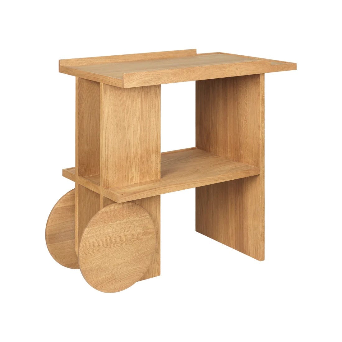 Kristina Dam Studio table Axis Side Table Natural Solid Oak Wood W57XL51XH72XSD49XSH46 cm Kristina Dam Studio