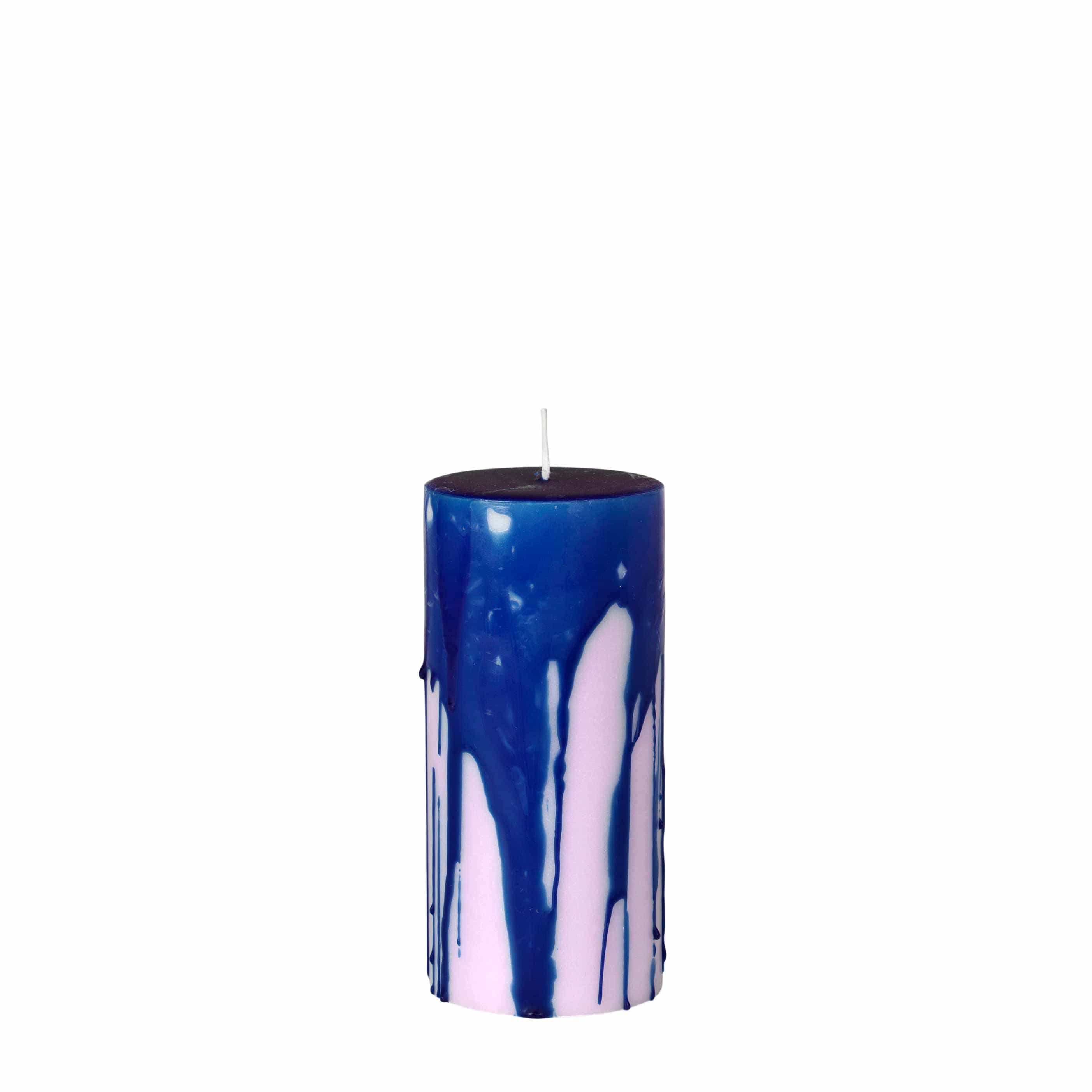 Broste Copenhagen Κεριά DRIP' Χονδρό κερί Μπλε/Λιλά H15 Ø7cm Broste Copenhagen