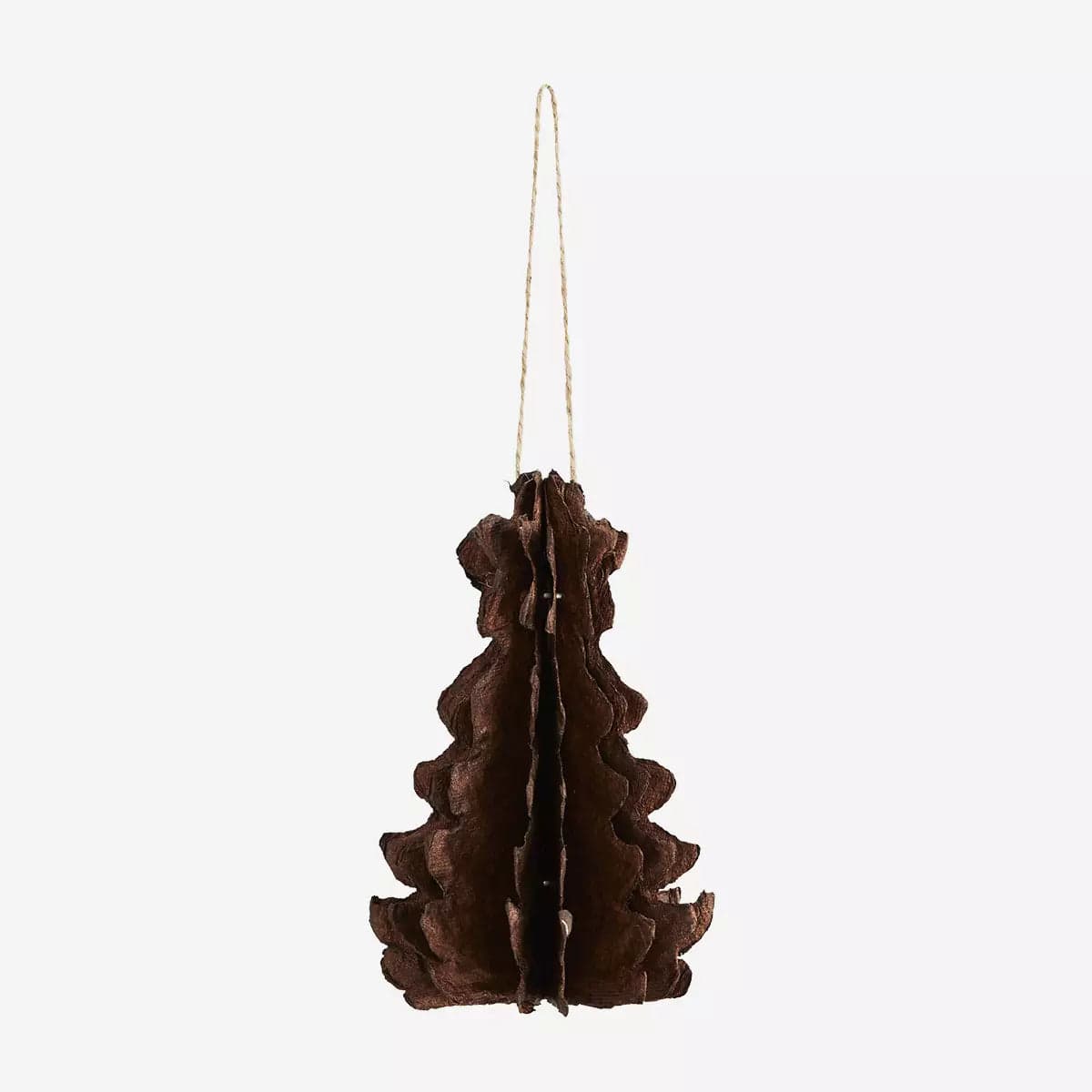 Madam Stoltz Christmas ornament Christmas Tree Recycled Brown Paper H: 13 cm Madam Stoltz