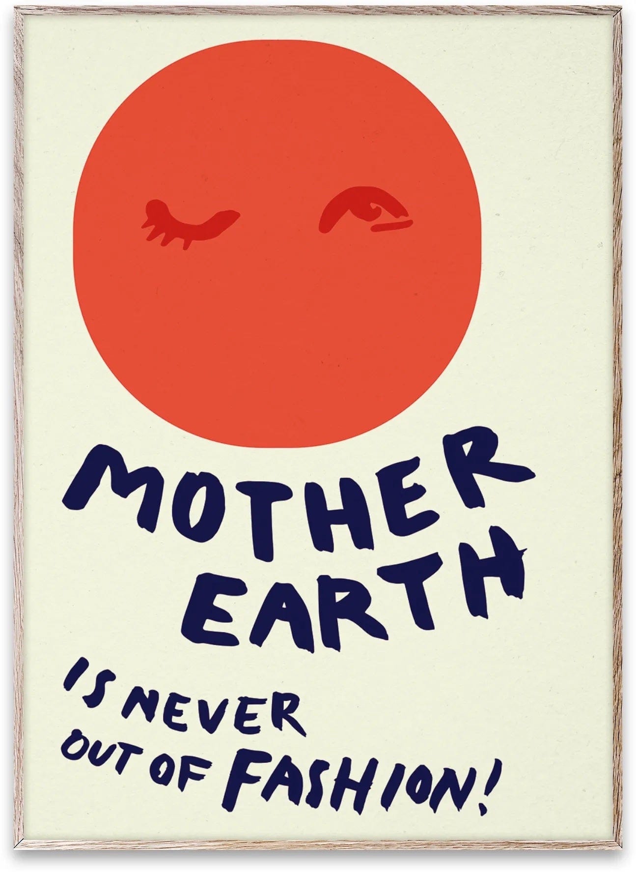 PAPER COLLECTIVE Poster Πόστερ Mother Earth, Μπεζ/Κόκκινο, 50Χ70, Sustainable Paper, Paper Collective