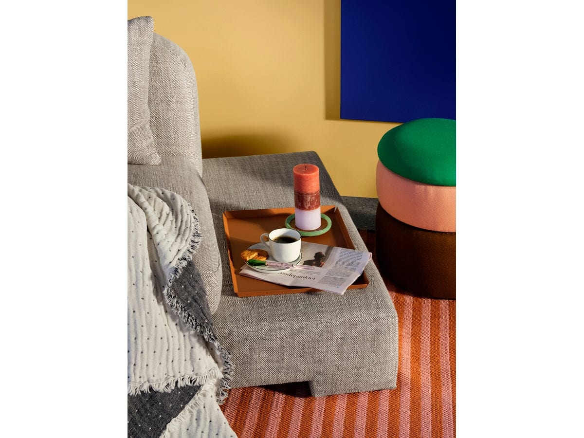 Broste Copenhagen Χαλί Χαλί LAMEL Βαμβακερό Κάμελ/Ροζ W140xL200 cm Broste Copenhagen