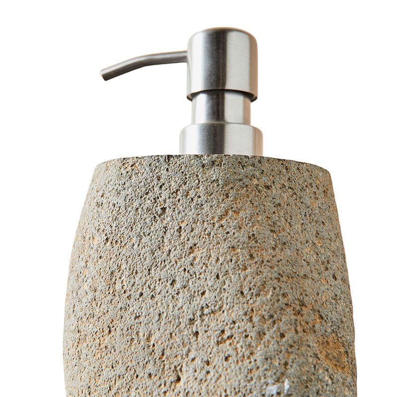 MUUBS Είδη Μπάνιου Dispenser για Σαπούνι Φυσική Πέτρα Γκρι/Μπεζ Ø11xH12 cm MUUBS