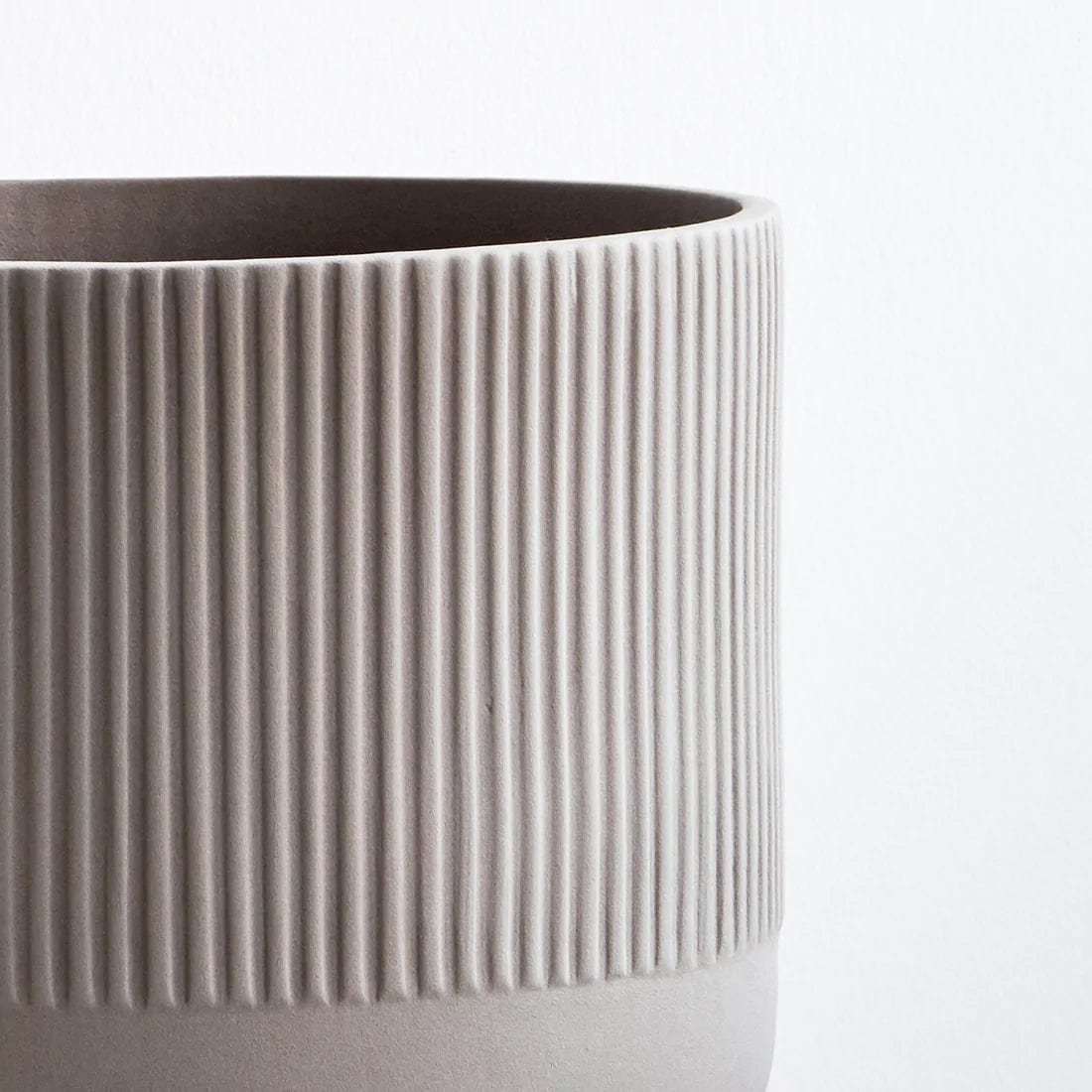 KRISTINA DAM studio Κασπώ Διακοσμητικό Mπολ/Κασπώ, Large, Ø18XH22CM, Γκρεζ, Τερακότα, KRISTINA DAM studio
