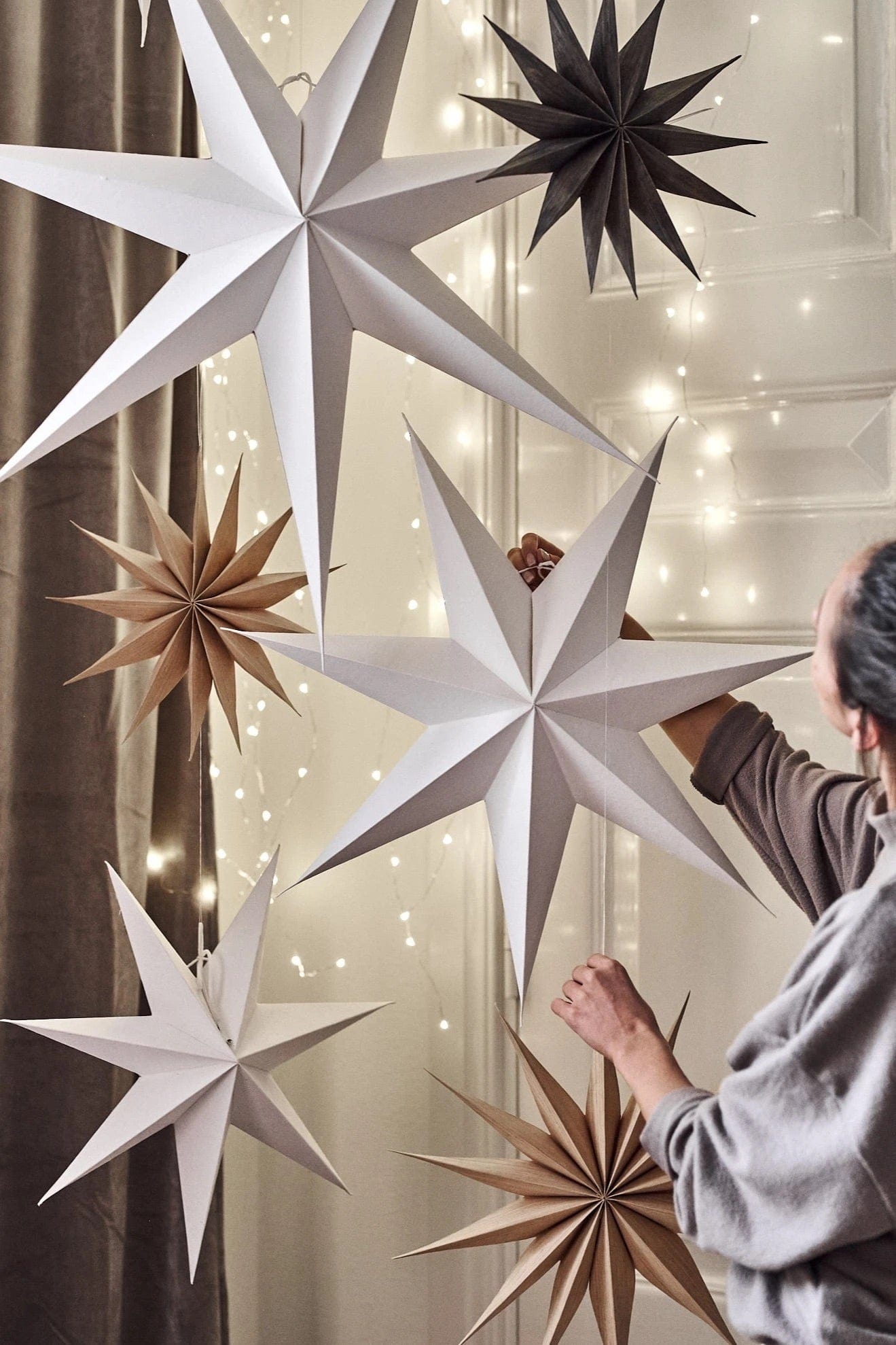 BROSTE COPENHAGEN Christmas ornament Decorative Star "Venok" M-Gine Physics Ø40cm Broste Copenhagen