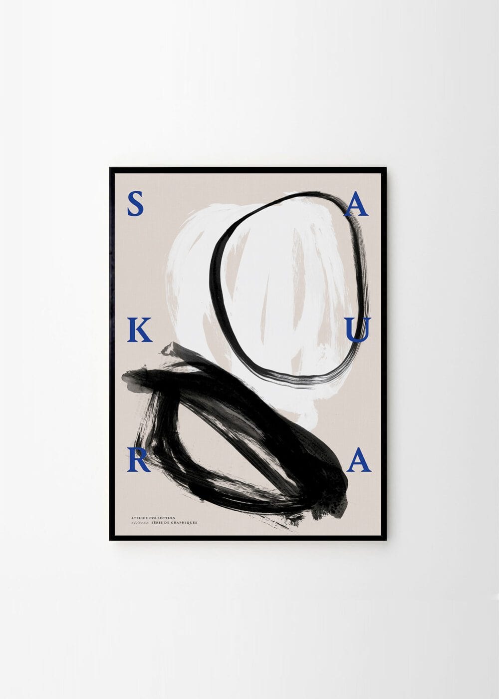 THE POSTER CLUB Poster Πόστερ, Sakura, Julia Hallström Hjort, (70x100)cm, Μπλέ/Μάυρο/Εκρού, Sustainable Paper, THE POSTER CLUB