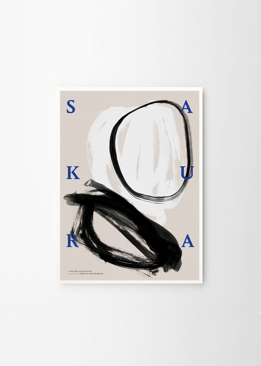 THE POSTER CLUB Poster Πόστερ, Sakura, Julia Hallström Hjort, (70x100)cm, Μπλέ/Μάυρο/Εκρού, Sustainable Paper, THE POSTER CLUB