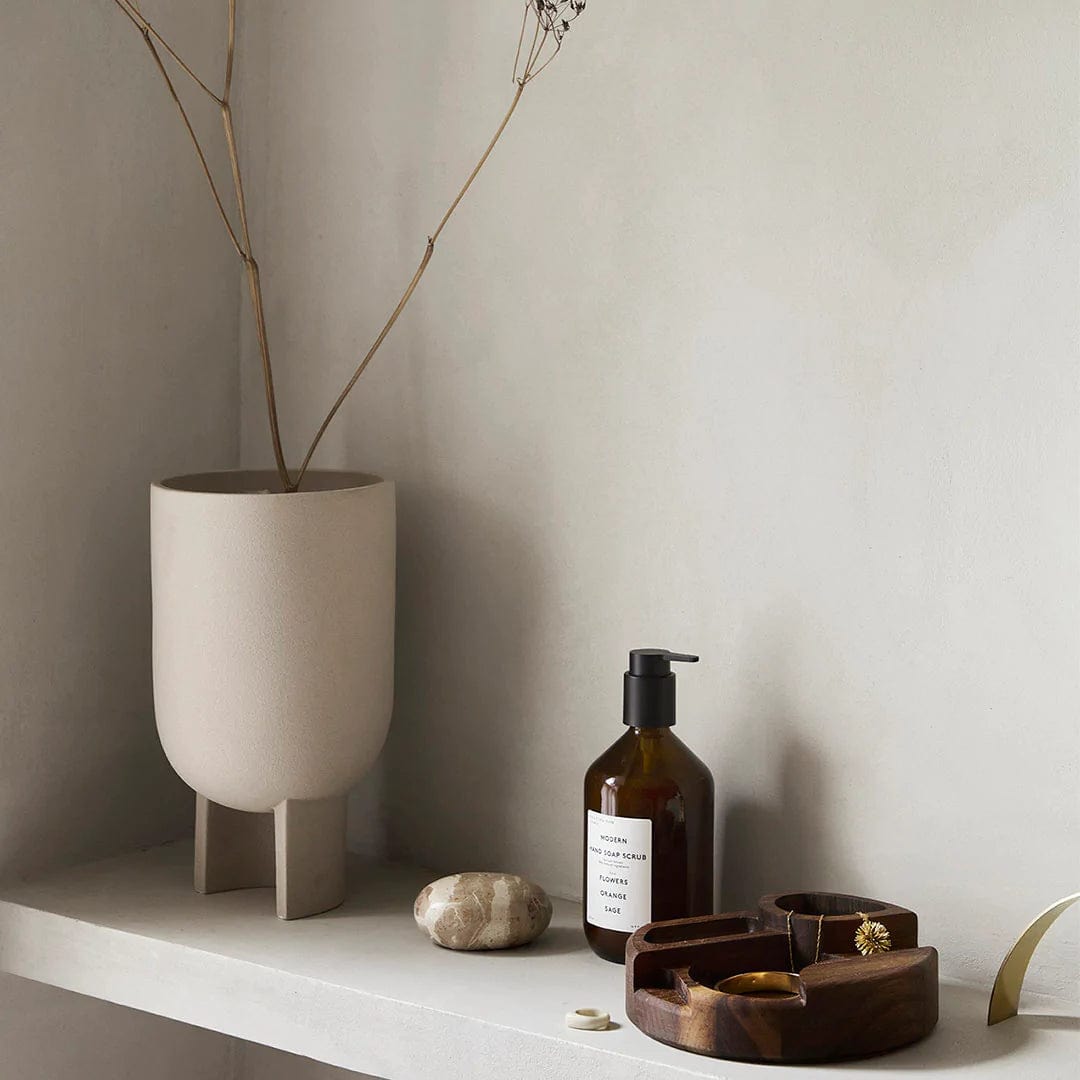 KRISTINA DAM studio Βάζο Βάζο, Κασπώ, Serene-M, Ø16XH27,5CM, Μπεζ, Τερακότα με Sand Engobe, KRISTINA DAM studio