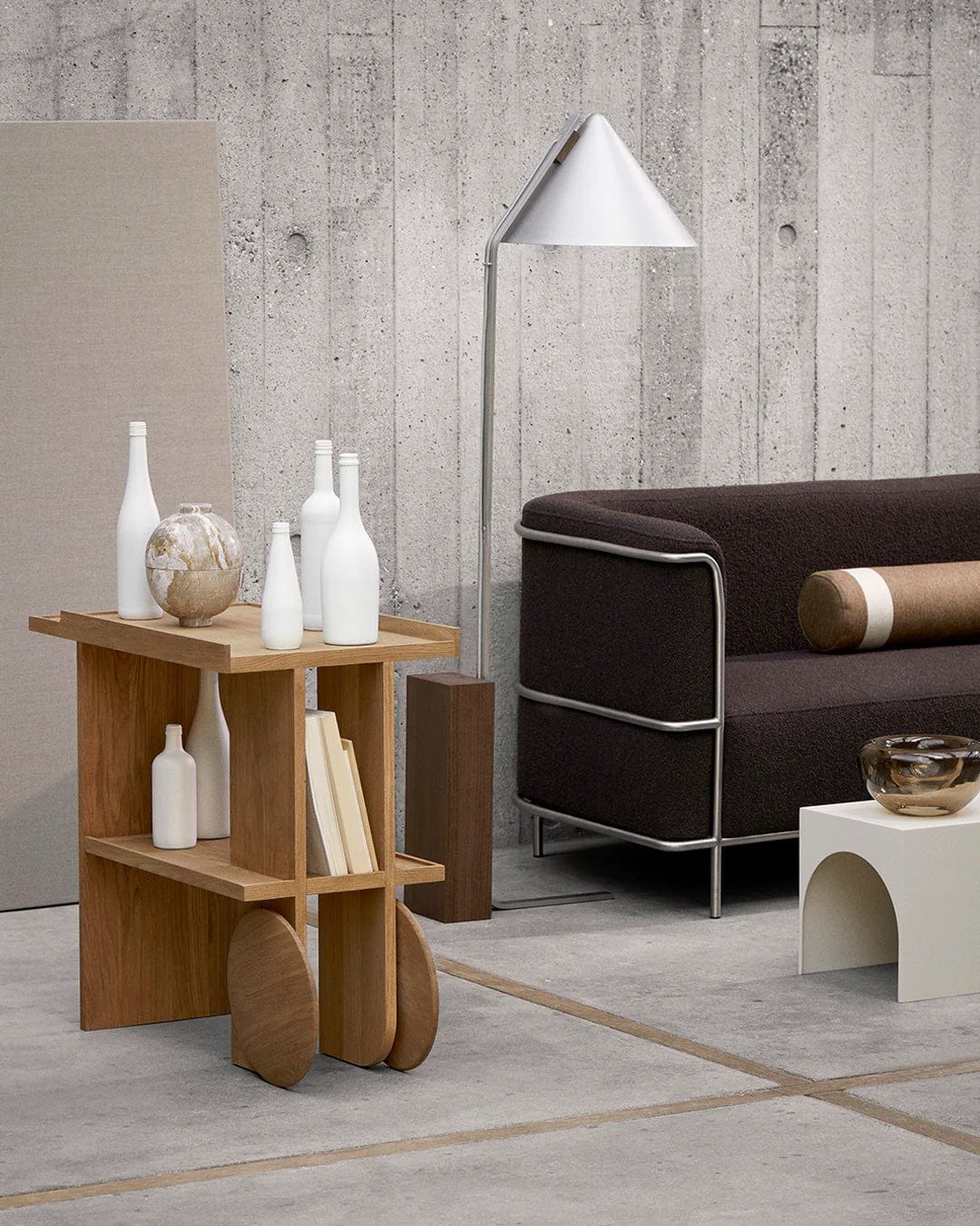 Kristina Dam Studio Table Axis Side Table Natural Solid Oak Wood W57XL51XH72XSD49XSH46 cm Kristina Dam Studio