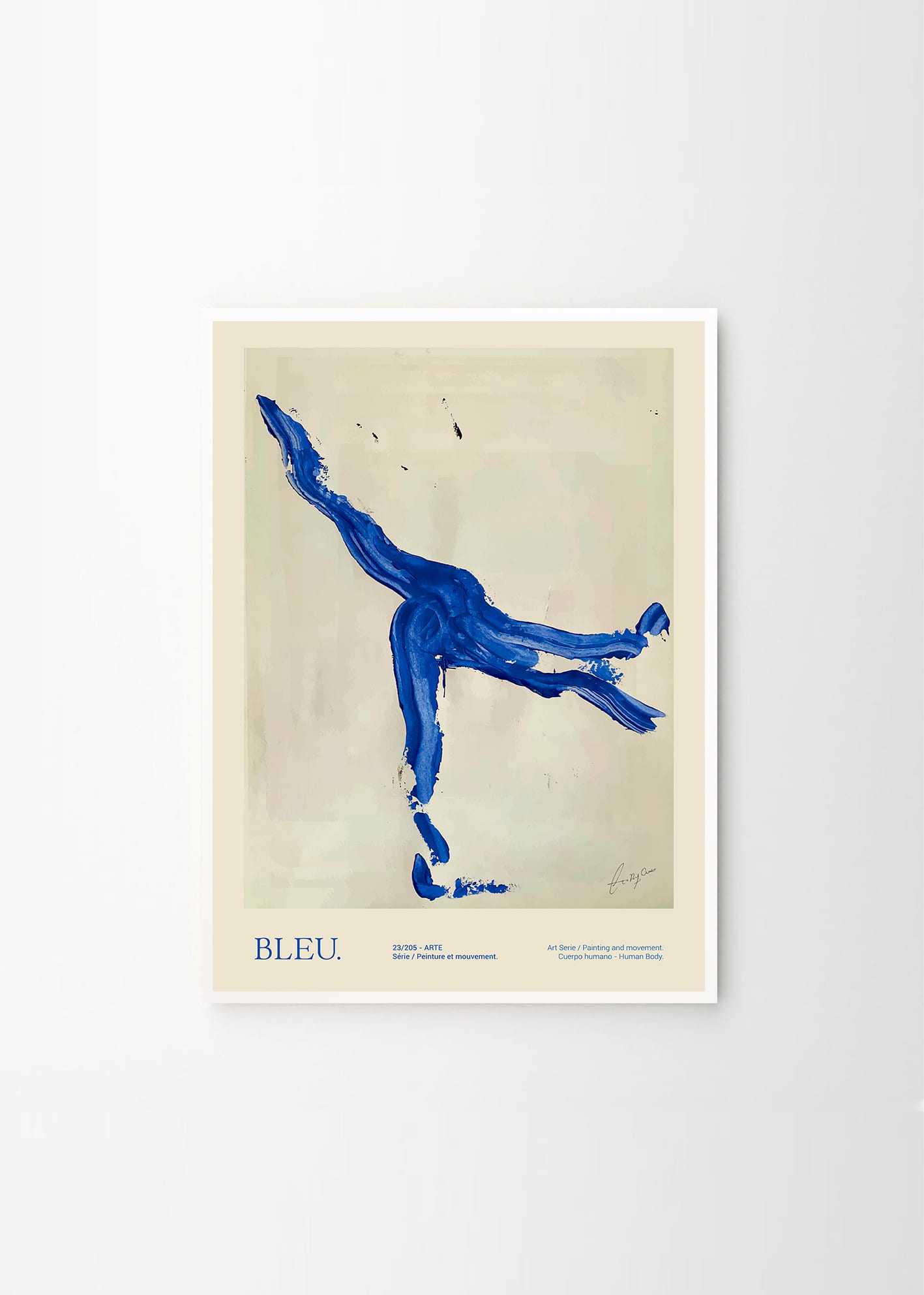 THE POSTER CLUB Poster Πόστερ, Bleu, Lucrecia Rey Caro, (30x40cm), Μπλε, Sustainable Paper,THE POSTER CLUB