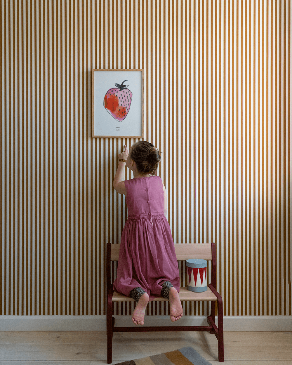 PAPER COLLECTIVE Poster Πόστερ, Strawberry, 30x40, Ροζ, Sustainable Paper, Paper Collective