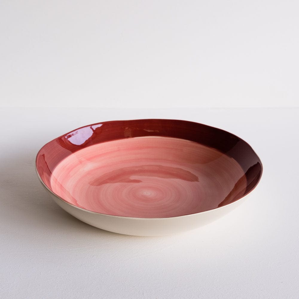 Κεραμική Πιατέλα-Σαλατιέρα Desert Δίχρωμη Ροζ/Κόκκινο Musango 