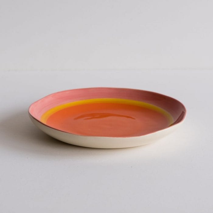 Musango Ceramic Plate Sunrise Orange/Pink Ø22cm Musango