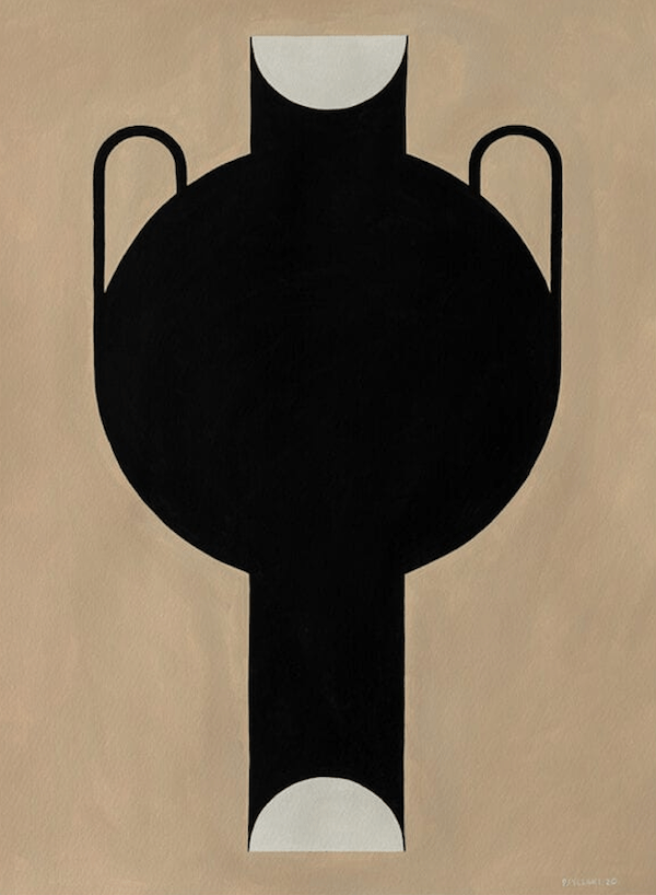 THE POSTER CLUB Poster Silhouette of a Vase 07 Studio Paradissi Πόστερ (50x70cm) Μαύρο Paper THE POSTER CLUB