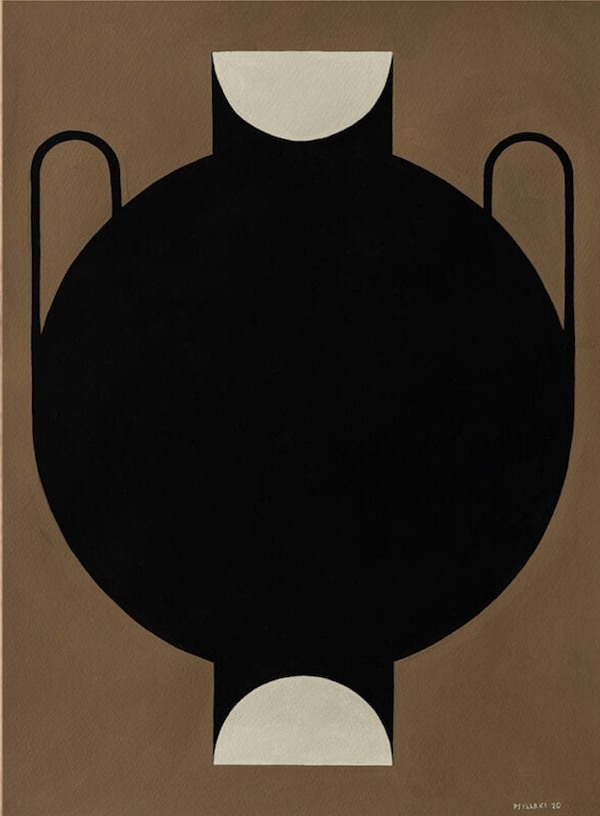 THE POSTER CLUB Poster Silhouette of a Vase 11 Studio Paradissi Πόστερ (50x70cm) Μαύρο Paper THE POSTER CLUB