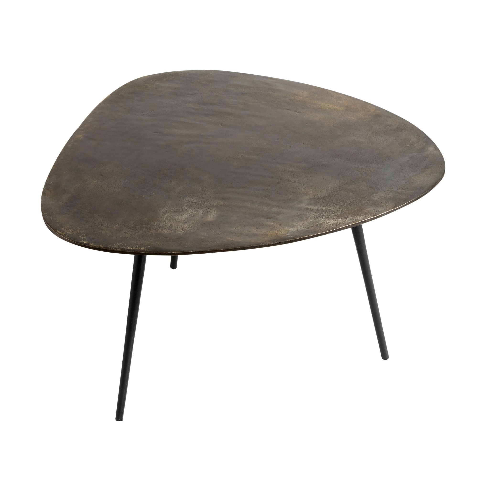 MUUBS Coffee Table Hitch Org. Round' Τραπεζάκι σαλονιού Antique Μπρούτζινο/Μαύρο Μεταλλικό H47,5x75x75cm MUUBS