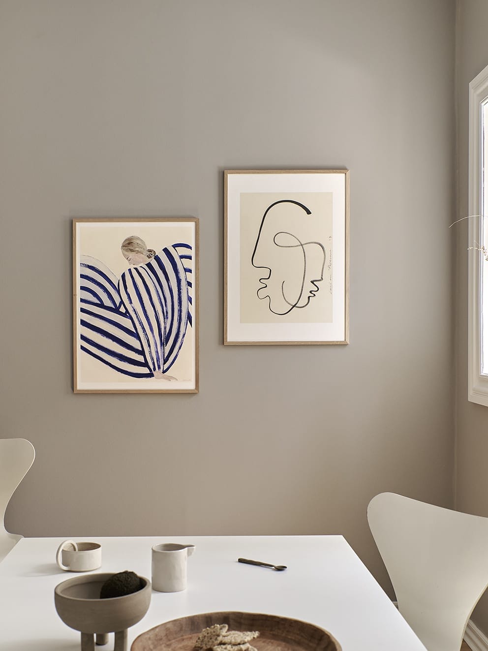 THE POSTER CLUB Poster Πόστερ, Blue Stripe At Concorde, Sofia Lind, (70x100 cm), Εκρού/Μπλέ, Sustainable Paper, THE POSTER CLUB