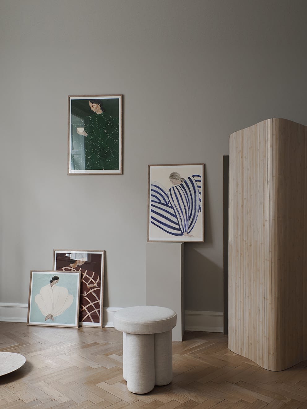 THE POSTER CLUB Poster Πόστερ, Blue Stripe At Concorde, Sofia Lind, (70x100 cm), Εκρού/Μπλέ, Sustainable Paper, THE POSTER CLUB