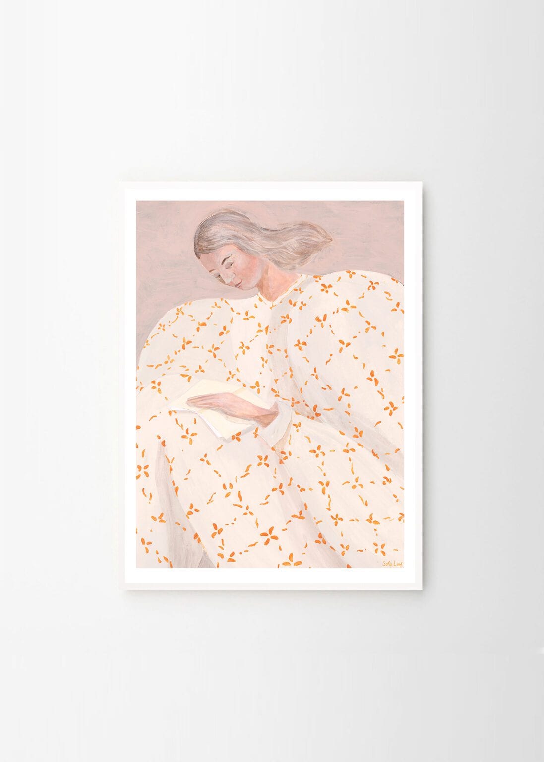 The Poster Club Poster Secret Notes Sofia Lind Poster 50x70 cm Light Rose/Orange Sustainable Paper The poster Club