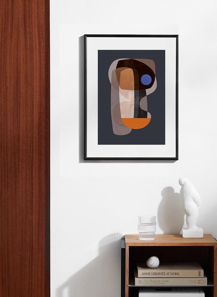 Atelier Cph Poster Πόστερ Abstract Cubism 40x30 cm Sustainable Paper Μαύρο/Πορτοκαλί Atelier Cph