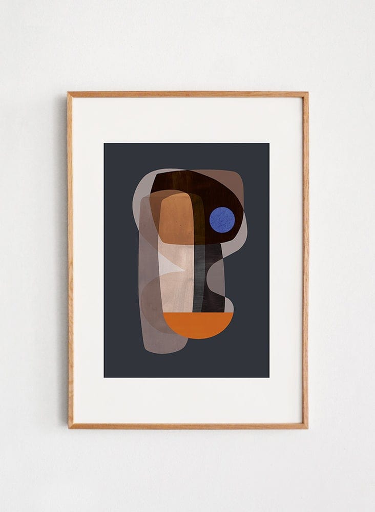 Atelier Cph Poster Πόστερ Abstract Cubism 40x30 cm Sustainable Paper Μαύρο/Πορτοκαλί Atelier Cph