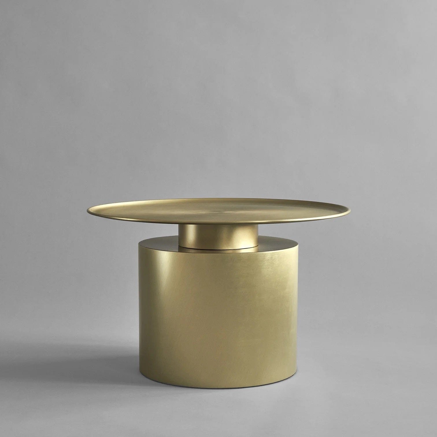 101 COPENHAGEN Coffee Table Τραπέζι Pillar Low Χρυσό Brass Plated Metal  H41x65Ø 101 COPENHAGEN