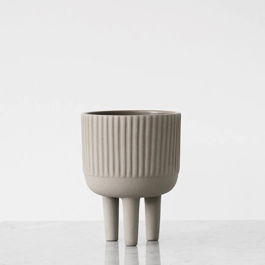 KRISTINA DAM studio Κασπώ Διακοσμητικό Mπολ/Κασπώ, Small, Ø12XH16CM, Γκρεζ, Τερακότα, KRISTINA DAM studio