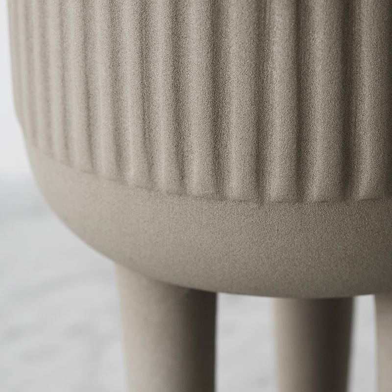 KRISTINA DAM studio Κασπώ Διακοσμητικό Mπολ/Κασπώ, Small, Ø12XH16CM, Γκρεζ, Τερακότα, KRISTINA DAM studio