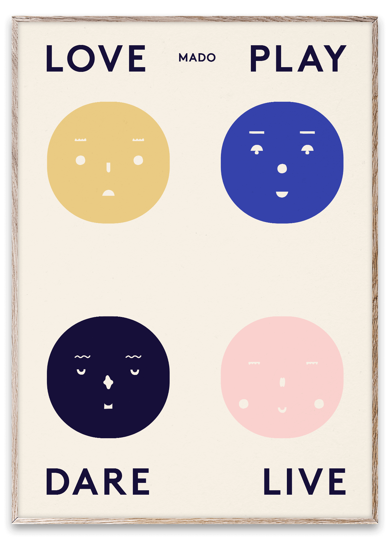 PAPER COLLECTIVE Poster Four Feelings Πόστερ Τοίχου Πολύχρωμο, 50x70, Paper Collective