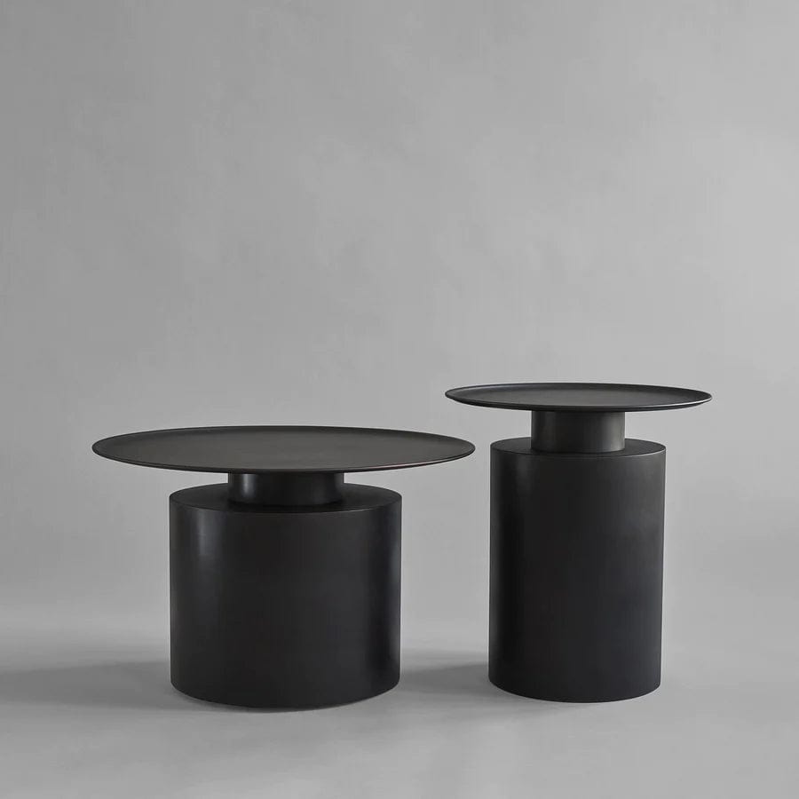 101 COPENHAGEN Coffee Table Τραπέζι Pillar Tall Μαύρο Plated Metal H50x45Ø 101 COPENHAGEN