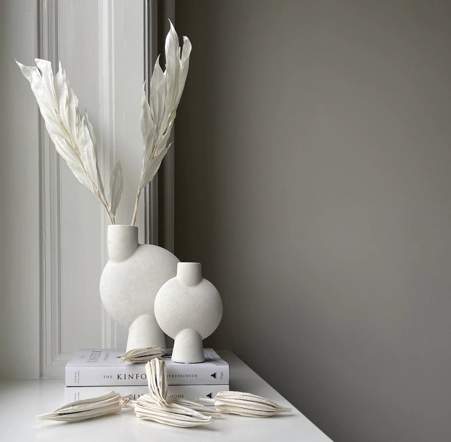 101 COPENHAGEN Vase, Sphere Bubl, Mini, White, Ceramic, 18x6x14cm, 101 COPENHAGEN