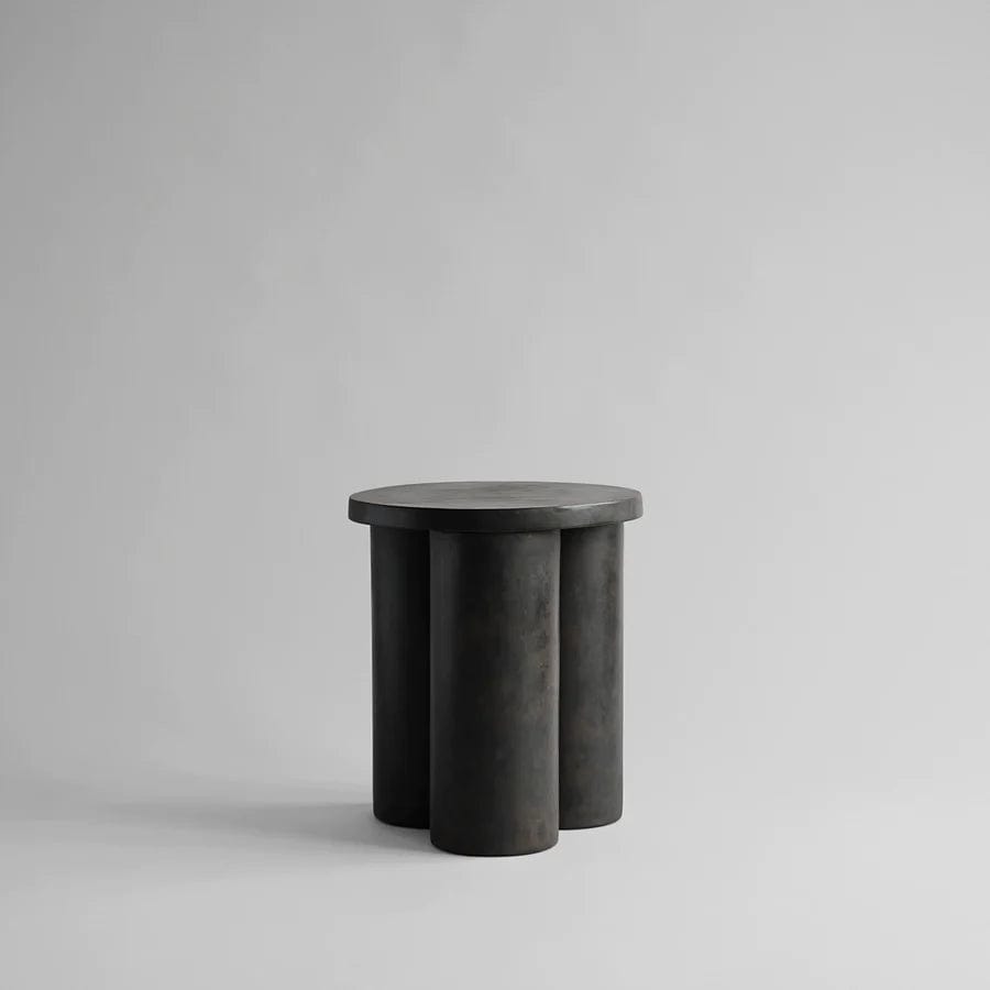 101 COPENHAGEN Coffee Table Τραπέζι Big Foot Tall Σκούρο Καφέ-Μαύρο Ινώδες Σκυρόδεμα L45xW45xH51 cm 101 COPENHAGEN