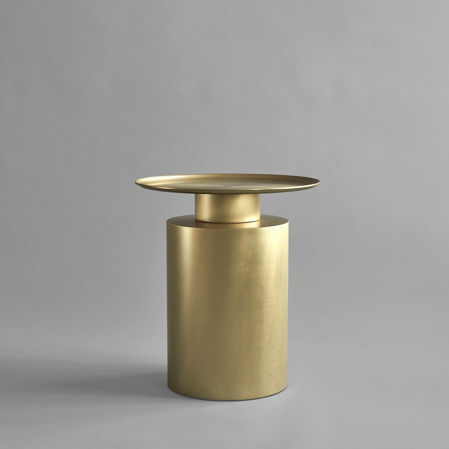 101 COPENHAGEN Coffee Table Τραπέζι Pillar Tall Χρυσό Brass Plated Metal H50x45Ø 101 COPENHAGEN